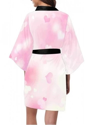 Robes Custom Watercolor Alphabet Women Kimono Robes Beach Cover Up for Parties Wedding (XS-2XL) - Multi 4 - C9190AWK8O7 $55.30