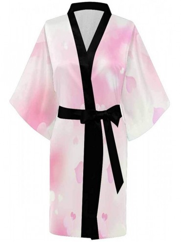 Robes Custom Watercolor Alphabet Women Kimono Robes Beach Cover Up for Parties Wedding (XS-2XL) - Multi 4 - C9190AWK8O7 $95.11