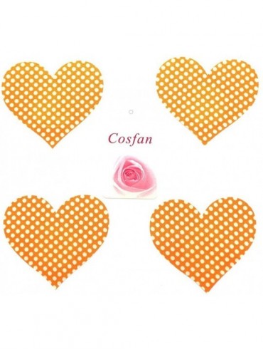Accessories 10 Pairs Women Heart Shape Disposable Pasties Nipple Cover Lingerie Sticker - Golden - C412I80XYIF $20.30