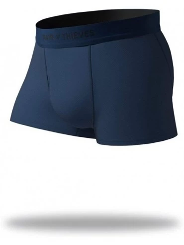Trunks Men's Cool Breeze Trunks - Premium Underwear for Men - No Swass - The Solid (Navy) - CG18THA4Q0N $42.31