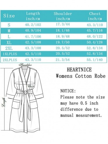 Robes Womens Cotton Robe Soft Kimono Spa Knit Bathrobe Lightweight Long - Navy - CB180HZ3QMW $42.16