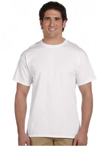 Undershirts Men's Cotton Crew-Neck Tagless Undershirts Tanks T-Shirts - White - CE11ZY8AQT9 $32.32