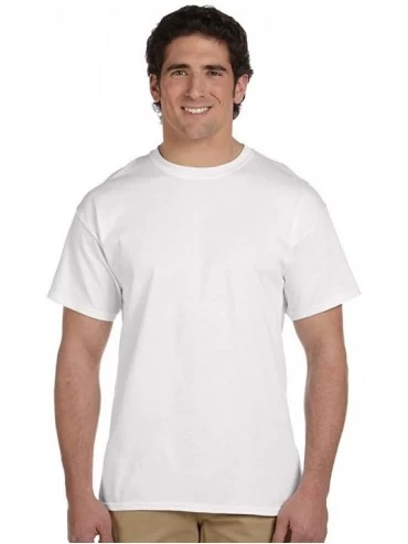 Undershirts Men's Cotton Crew-Neck Tagless Undershirts Tanks T-Shirts - White - CE11ZY8AQT9 $30.35