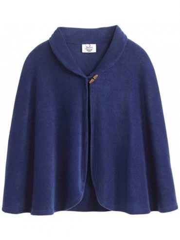 Robes Disabled Adults & Elderly Needs Womens Warm Bed Jacket Cape Or Bed Shawl - Estate Blue - CM193MA4ZZM $81.50