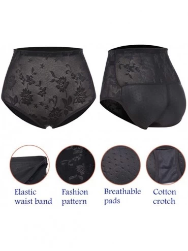 Shapewear Women's Padded Underwear for Women Hip Enhancer Pads Briefs - Black-1 - CQ18OM53RIO $13.40