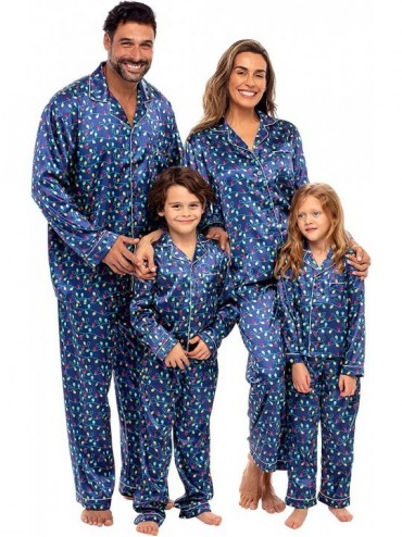 Sets Matching Family Satin Pajama Set- Christmas Pjs for Men- Women- and Children - Christmas Lights - Womens - CA18STUHUSU $...