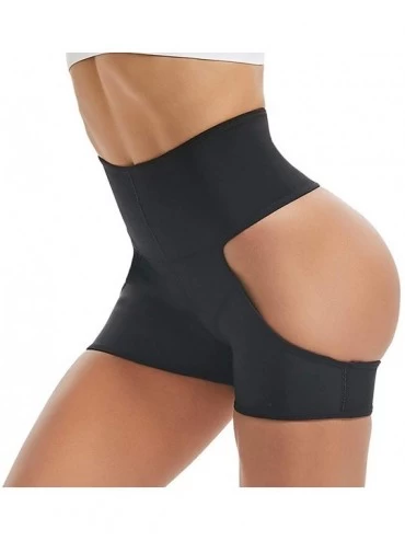 Shapewear Women's Butt Lifter Lace Boy Shorts Body Shaper Enhancer Panties Powerful Tummy Hip Rubber Pants Bodysuit - Black -...