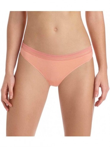 Panties Women's Pure Pima Thong PCT101 - Peach Blossom - CX18S7OY696 $49.78