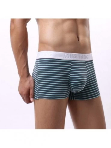 Boxer Briefs Men's Underwear Comfy Boxer Briefs Breathable Microfiber Trunks Comfortable Sport Underwear - Dark Blue - CY193N...
