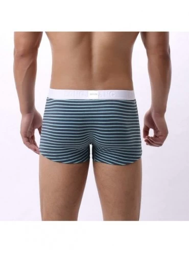 Boxer Briefs Men's Underwear Comfy Boxer Briefs Breathable Microfiber Trunks Comfortable Sport Underwear - Dark Blue - CY193N...