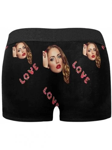 Boxer Briefs Custom Men's Boxer Briefs Girlfriend Face Heart Valentine's Day Shorts Novelty Briefs Underpants (XS-XXXL) - Ima...