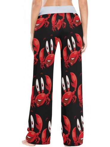 Bottoms Happy Red Marine Crab Women's Pajama Pants Comfy Drawstring Lounge Pants Sleepwear - CL19DSWQS8Q $71.42