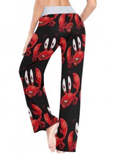 Bottoms Happy Red Marine Crab Women's Pajama Pants Comfy Drawstring Lounge Pants Sleepwear - CL19DSWQS8Q $71.42