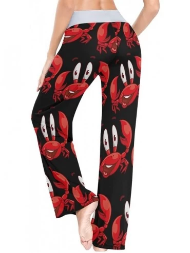 Bottoms Happy Red Marine Crab Women's Pajama Pants Comfy Drawstring Lounge Pants Sleepwear - CL19DSWQS8Q $35.71