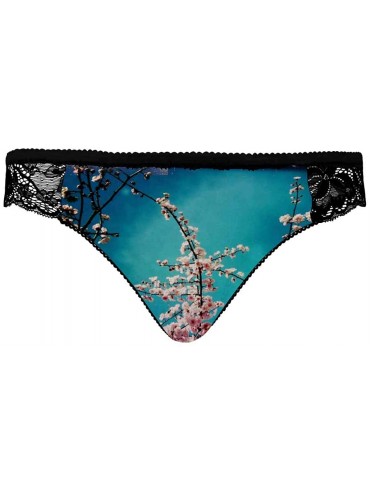 Thermal Underwear Women Lace Underwear Low Waist Brief Soft Panties Blooming Flower Branch - Multi 1 - C219E7GX423 $53.06