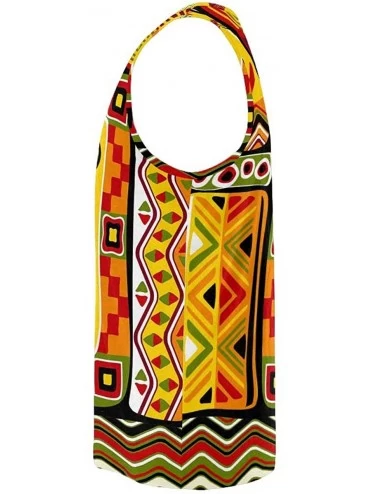 Undershirts Men's Muscle Gym Workout Training Sleeveless Tank Top African Dancers - Multi2 - CX19DLOGCG7 $26.57